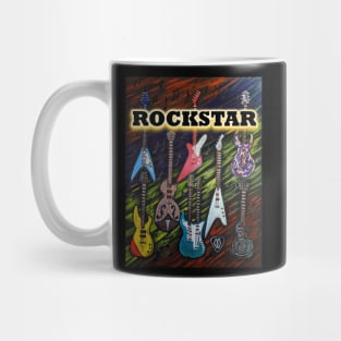 Rockstar with electric guitars Mug